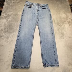 Levis 505 Jeans Mens 32x29 Blue Regular Fit Straight Leg Zip Fly Denim Classic